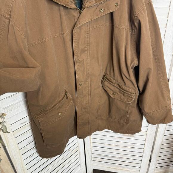 VINTAGE ARIZONA JEANS CO Men's XXL Chore Jacket Barn Coat Vest Canvas Brown - Picture 7 of 15